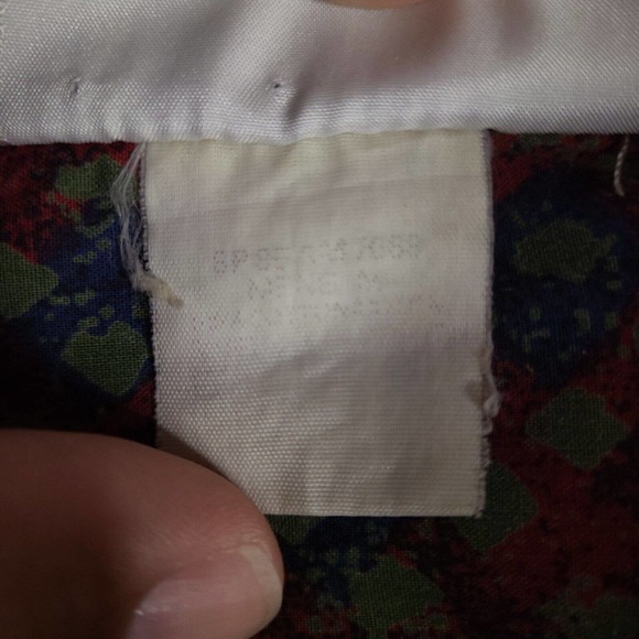 Columbia Shirt Mens‎ Large Red Button Down Short Sleeve Geometric Pocket - Picture 6 of 13